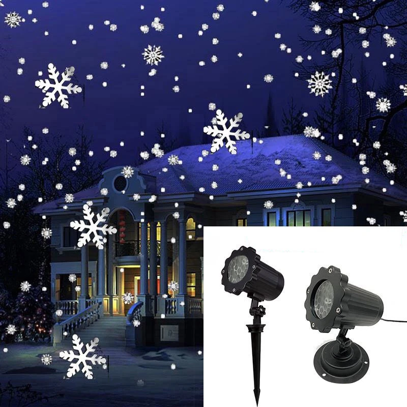 

LED Lamp Projector, Christmas Rotating Snowflake Projector Lamp, Used to Decorate Birthday Wedding Party US Plug