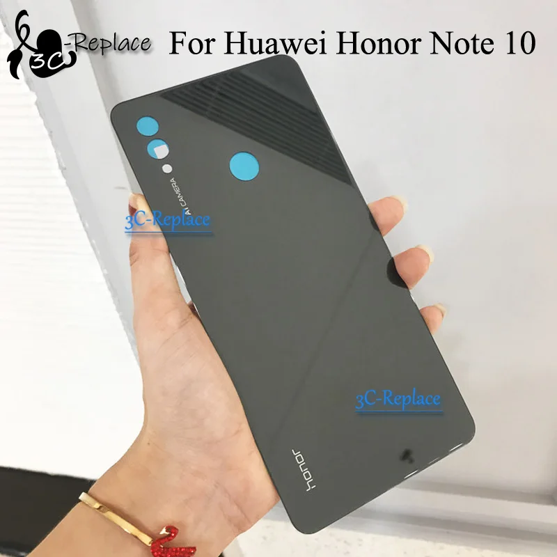 Черный/синий 6,95 дюйма для huawei Honor Note 10 задняя крышка батарейного отсека Корпус задней части стекла