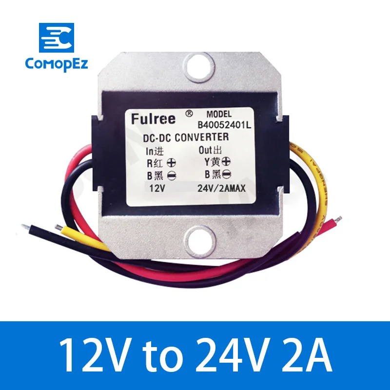 12 V-24 V 1A 2A 3A 5A 8A 10A 12A 15A 20A 21A 25A DC преобразователь Водонепроницаемый шаг вверх импульсный повышающий стабилизатор Напряжение постоянного/переменного тока постоянного тока в постоянный преобразователи - Цвет: 12V to 24V 2A