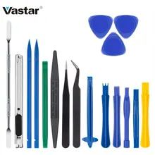Vastar 18 в 1 Набор инструментов для ремонта смартфона включает инструмент для открывания с нейлоновыми лопатками, 2 антистатических пинцета, нож