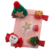 Детские милые рождественские заколки-пряжки для волос, ободок для волос для девочек, милый бант, мультяшная комбинация, BobbyPin, Аксессуары для младенцев
