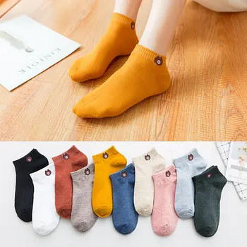 

10 pair Women spring and summer thin shallow mouth cartoon socks calcetines divertido tobilleros pack calcetines summer socks