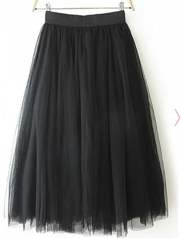 Качественная многослойная модная фатиновая юбка, плиссированная юбка-пачка, Женская Нижняя юбка в стиле Лолиты, юбка подружки невесты, юбка средней длины, черная Jupe Saias Faldas 5XL