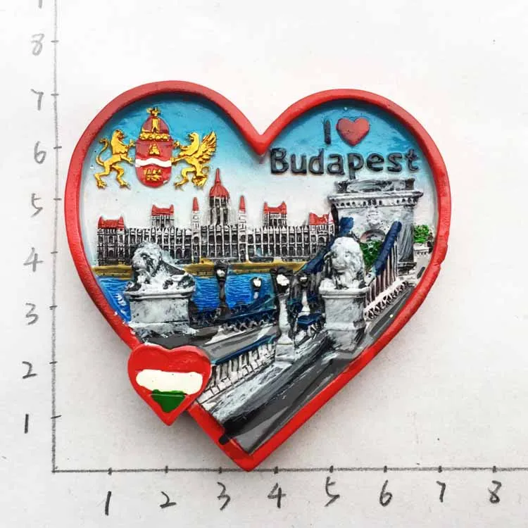 Budapest Hungary Chain Bridge 3D магниты на холодильник туристические сувениры со всего мира домашнее украшение на холодильник магнитные наклейки подарок - Цвет: 007