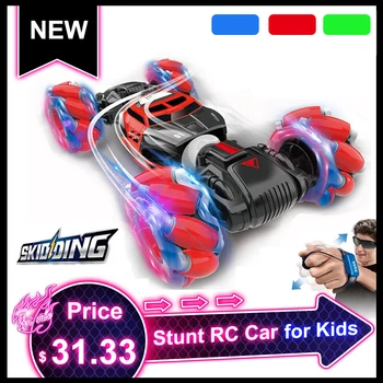 4WD RC Stunt Car Watch Gesture Sensor Control Deformable Electric RC Drift Car Transformer Car Toys for Kid Gift with LED Light 1