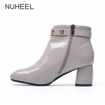 

NUHEEL women shoes new autumn and winter fashion wild women boots comfortable square head thick heel shoes women