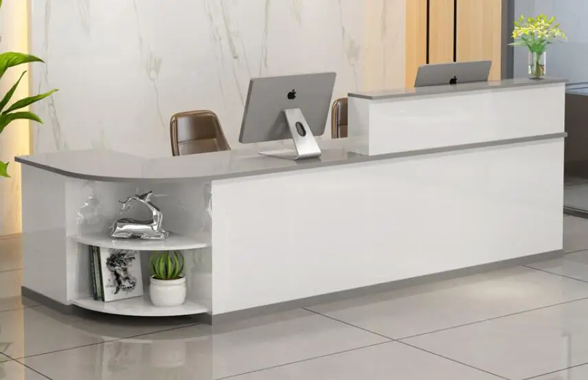 Reception desk Counter counter cashier semicircle corner commercial education and training institutions counter
