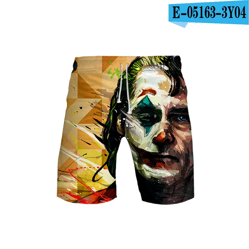 Joker летние Объёмный рисунок(3D-принт) мужские пляжные шорты Уличная популярные спортивные Шорты - Цвет: E05163