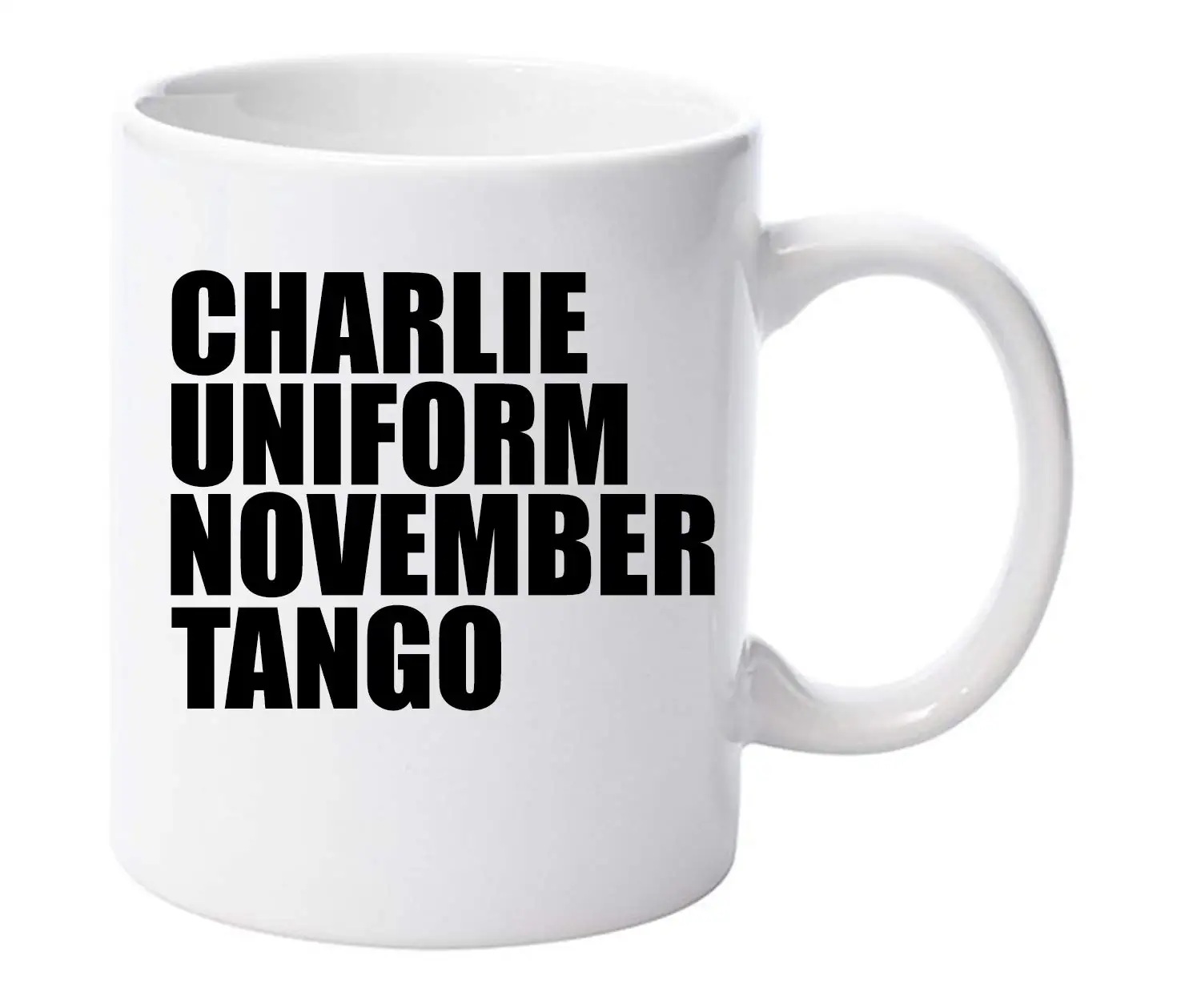 Надпись Charlie Uniform ноября Танго смешной грубый кружка 11oz Керамика подарок | Дом и