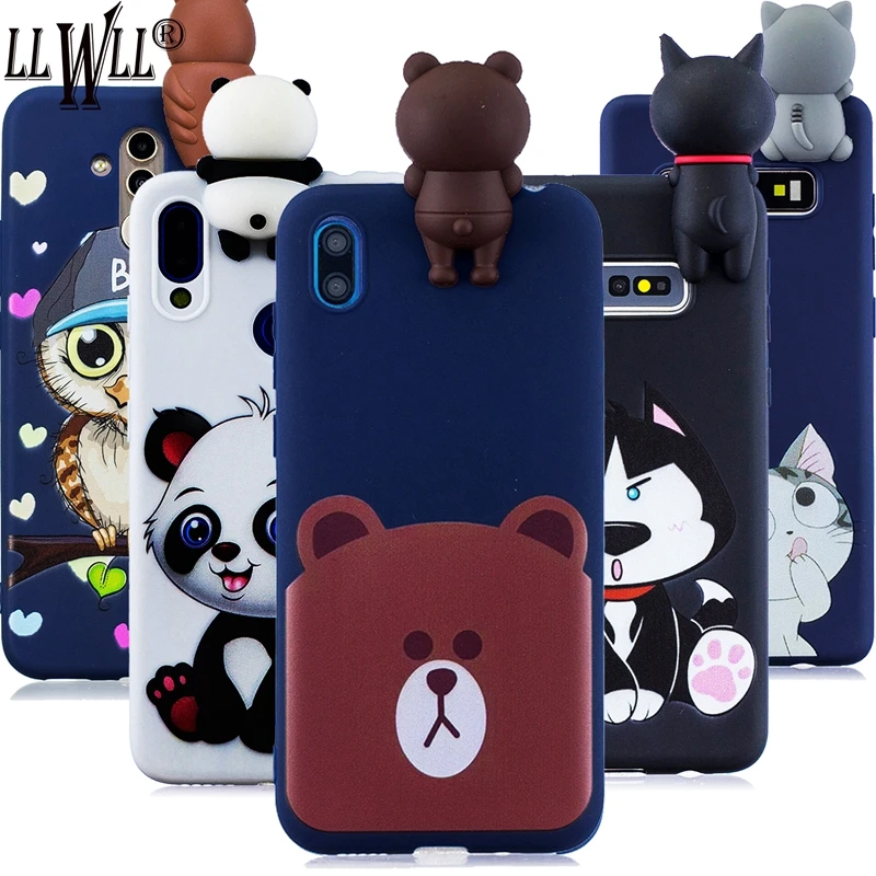 Чехол для Redmi 7A чехол 7 мягкий силиконовый с объемными игрушками пандой котом из