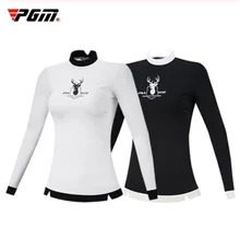 PGM женская рубашка с длинным рукавом, топы, одежда для гольфа, Женская Осенняя футболка, тонкая уличная спортивная футболка, командная форма, одежда для гольфа