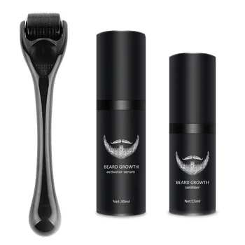 Beard Growth Oil Activator Serum Balm + Derma Pen Roller