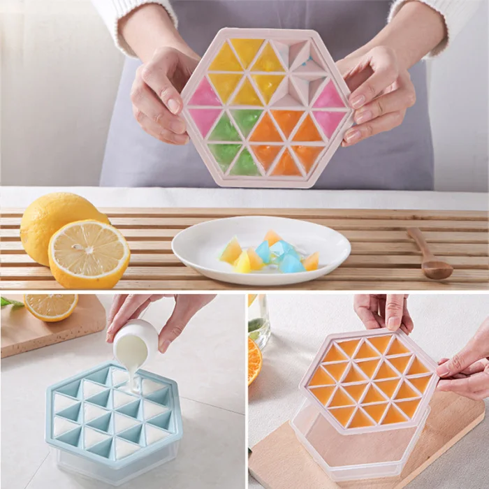 PP Ices cube Moule glace Силиконовый поднос форма для льда, лед s Форма льда лоток кубика льда с крышкой кухня дом LE66