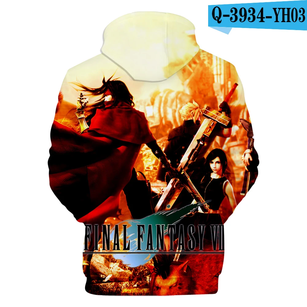 Новые 3D толстовки хит электронная игра Final Fantasy Character Cloud Strife и Sephiroth 3D толстовки для мужчин/женщин Повседневная Уличная одежда - Цвет: N620