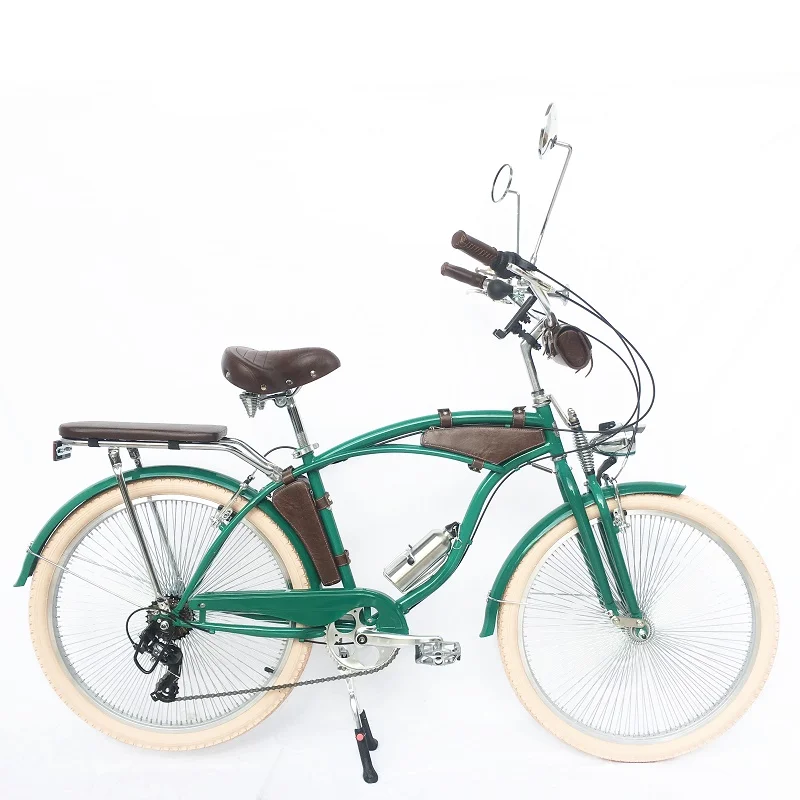 Зеленый 26inch beach bike/retro bicycle leisure bike British style city bike speed change bike road bike - Цвет: Зеленый