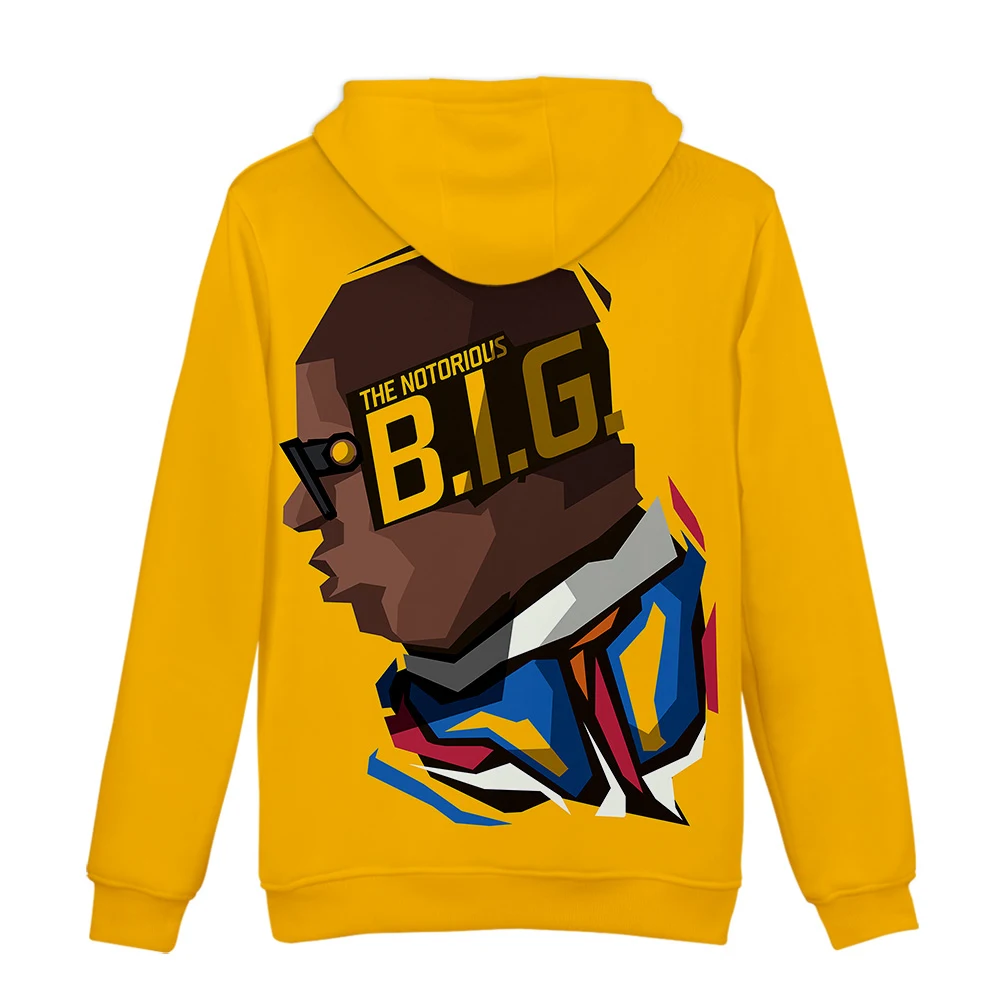 Хип-Хоп Модный Повседневный 3D B.I.G BIGGIE толстовки осень для мальчиков и девочек wo для мужчин Harajuku B.I.G BIGGIE 3D Толстовка с капюшоном топы