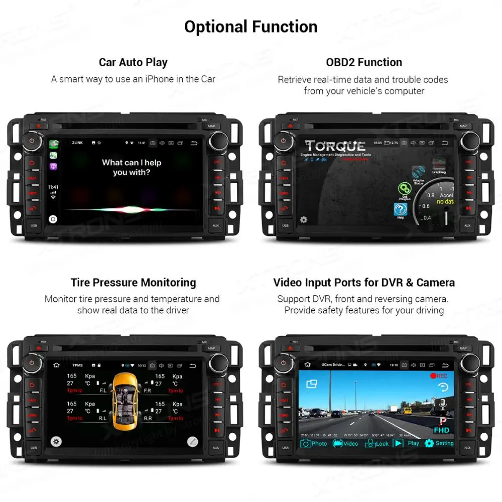 Top XTRONS 7"Android 9.0 Octa Core 4G RAM 64G ROM Car DVD Multimedia GPS System Fit for Chevrolet for Buick for GMC for HUMMER 3