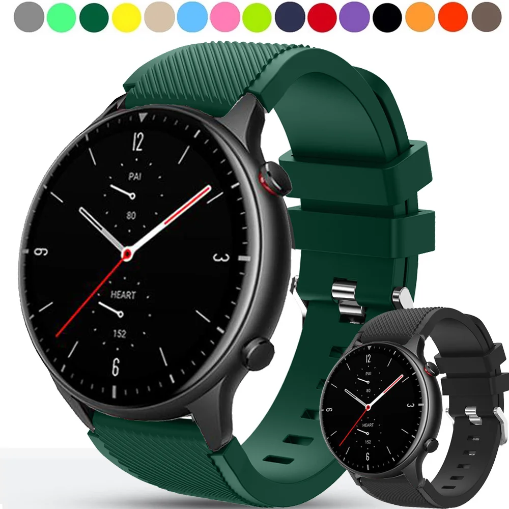 For Huami Amazfit GTR 2 Strap Stratos 3 Silicone Sport Wrist Bracelet 22mm Watch Band GTR2 Smart Replacement Accessories | Наручные часы
