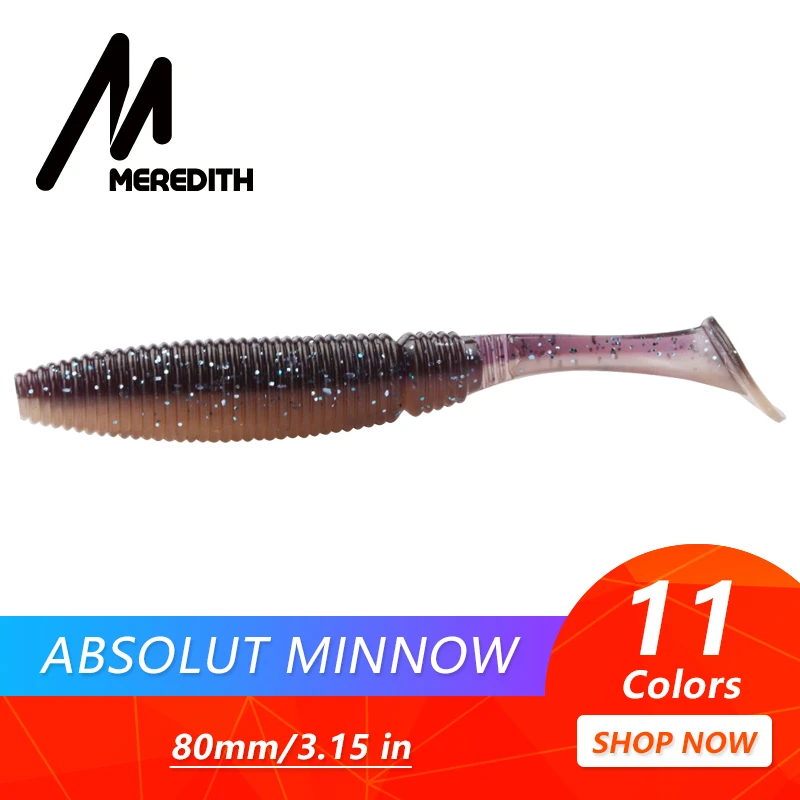 Рыболовные приманки MEREDITH 3,1" Absolut Minnow, 3,7 г, 80 мм, 10 шт., весло, хвост, приманка, рыболовные приманки-Воблеры, искусственный рыболовный мягкий червь