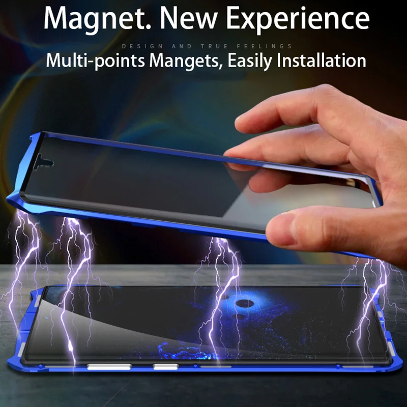 Магнитный чехол Luphie для Samsung Galaxy Note 10 Plus iphone 11 Pro Max полное переднее и заднее стекло