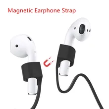 Магнитный ремешок для наушников для Airpods анти-потерянный ремешок Магнитный шнур для Bluetooth TWS наушники силиконовый шнур-кабель