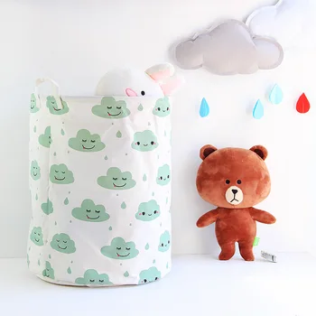 

Flaky clouds Laundry Basket Picnic Basket Stand Toy Storage Box Bag Cotton Washing Dirty Clothes Basket Organizer Bin Handle