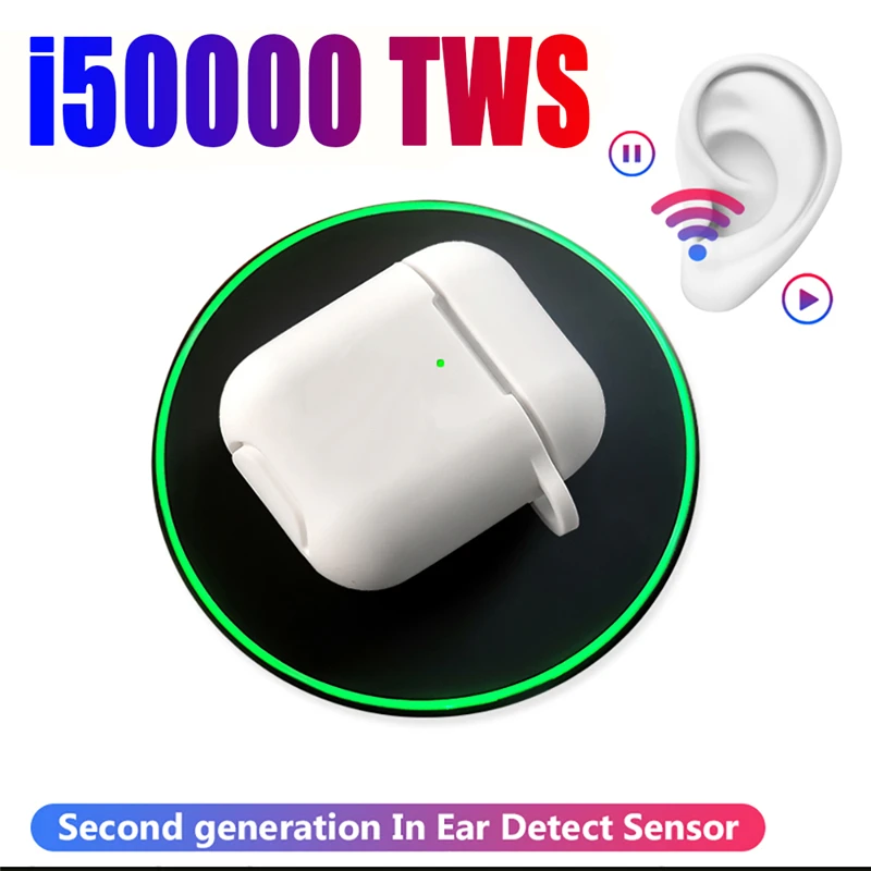 

i50000 TWS Bluetooth Earphone 5.0 with Charging Case Touch Control Wireless Headphone with Microphone Sport Waterproof Earphone