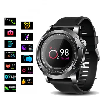 

Smartwatch IP68 Waterproof Heart Rate Blood Pressure Oxygen Monitor Smartwatch Outdoor Sport Bluetooth Smart Band Silicone Watch