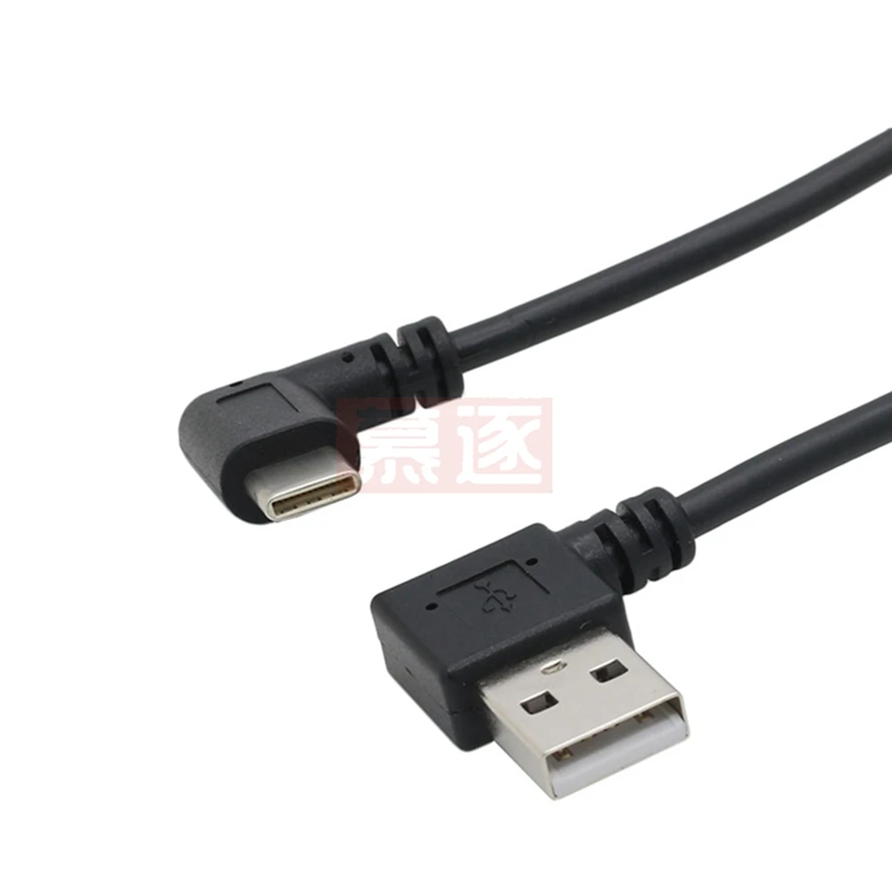 1M 100CM 3FT Stretch USB-C USB 3.1 type c Type-C Angle male to Right Angled 90 Degree USB 2.0 A male spring Data Cable cord