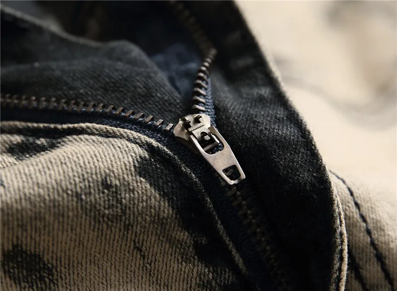 Vintage Mens Designer Jeans Fashion Washed Skinny Zipper Fly Mens Jeans Casual Mulit Sizes Males Clothing 4