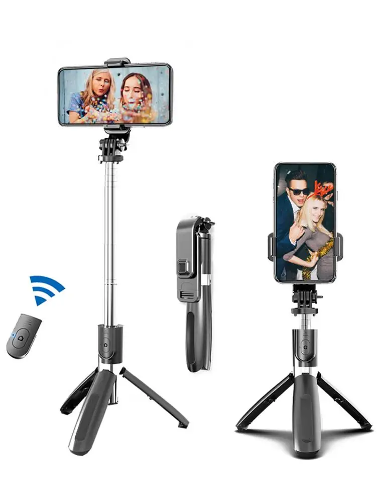 SHZONS-trípode Portátil con Bluetooth 5,0 y soporte para móvil, palo de selfi, portátil