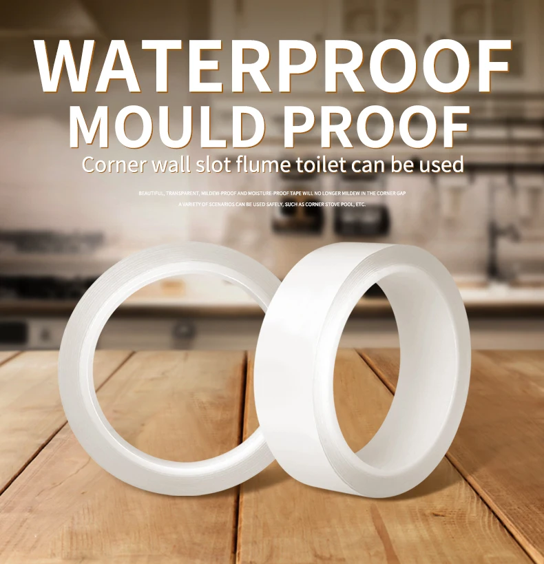 BATHROOM Kitchen Shower Waterproof Mould Proof Tape Sink Bath Sealing Strip Self Adhesive Waterproof Adhesive Nano waterproof tape,waterproof sealing tape,sealing tape,bath sealing tape,shower sealing tape,adhesive seal strip