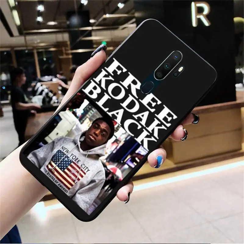 HPCHCJHM Kodak Black Rapper Soft black Phone Case For Oppo A5 A9 2020 Reno2 z Renoace 3pro Realme5Pro