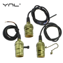 Промышленный стиль, винтажное украшение, лофт, сделай сам, E27, подвесной светильник, держатель для бара, кафе, ресторана, для помещений, с выключателем, подвесной светильник Эдисона