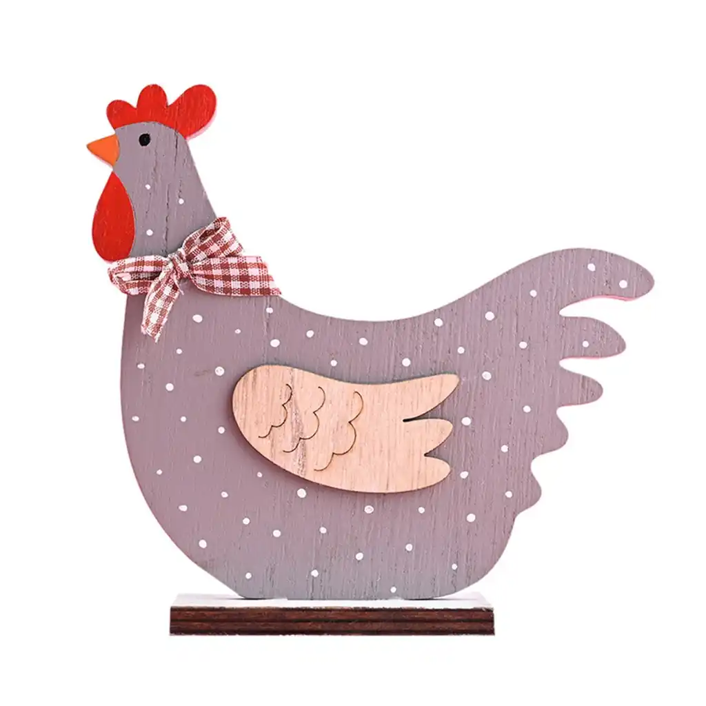 Dia da páscoa decoração de madeira galo galinha formas ornamentos artesanato presentes coelho decorações para casa evento & festa suprimentos