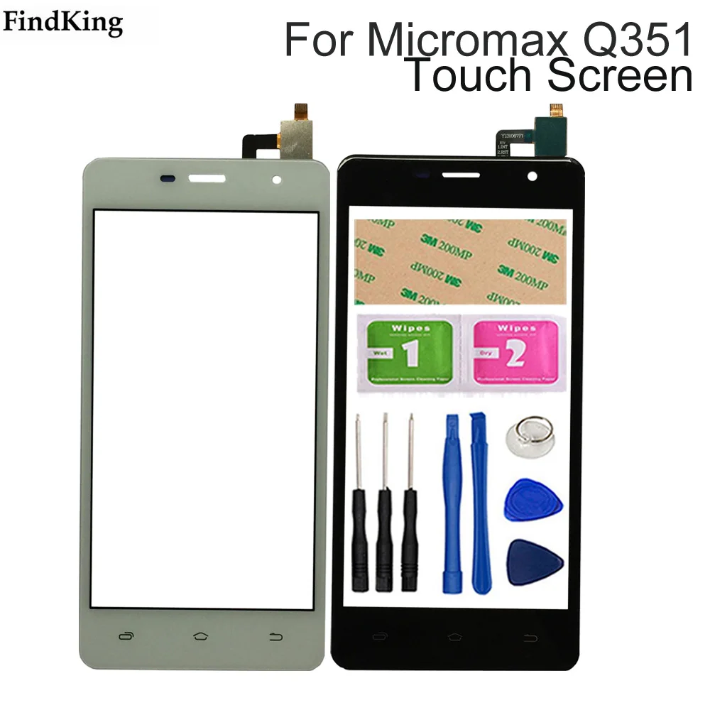 Сенсорный экран 5 0 дюйма для Micromax Q351 сенсорный дигитайзер панель переднее стекло