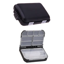 Мини коробка для рыболовных снастей красный 10 отделений для маленьких прозрачных пластиковых водонепроницаемых крючков приманки рыболовные аксессуары черный