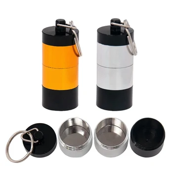 

Stash Jar- Airtight Pill Box Storage Aluminum Herb 4 Piece Container Spice Case Tobacco Box " You Can Assemble It Yourself "