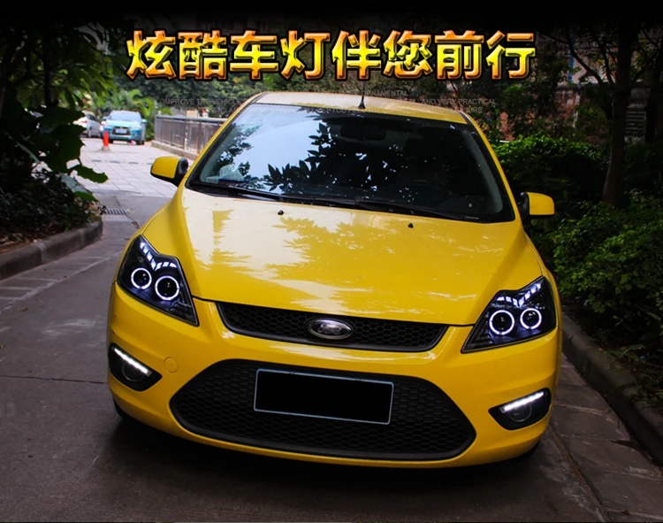 Фара для автомобиля Ford Focus 2009-2011 Focus 2 головной светильник s противотуманный светильник s дневной ходовой светильник DRL H7 светодиодный Биксеноновая лампа автомобильные аксессуары