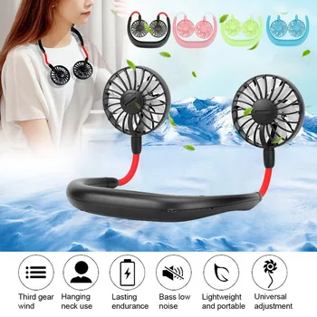 

Fast Shipping USB Mini Fan Neck Fan Rechargeable Small Portable Sports Fan light Usb Desk Hand Air Conditioner cooler NEW