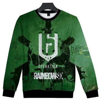

Rainbow Six Siege Hoodie Fashion Mens Game Rainbow Six Siege Logo Sweatshirts Pullover Rainbow 6 Hoodies Pullover Unisex