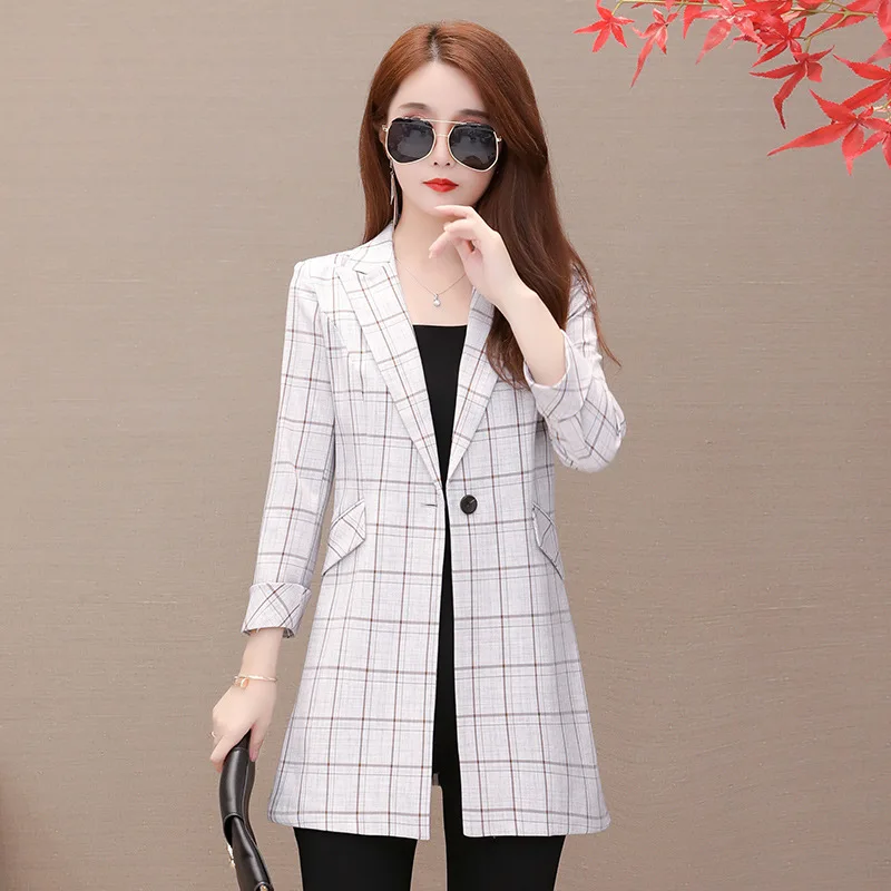 

Autumn Fashion New Style Western Style Stylish Pattern Suit 2019 Korean-style One-Button Ninth Sleeve Versatile Casual Coat