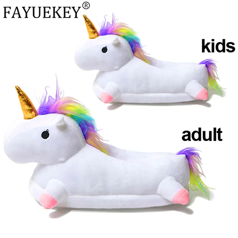 Winter-warm-Kids-slippers-unicorn-plush-slippers-cartoon-cute-Baby-cotton-home-shoes-boys-girls-slippers