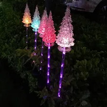 Светодиодная лампа на солнечной батарее для рождественской елки