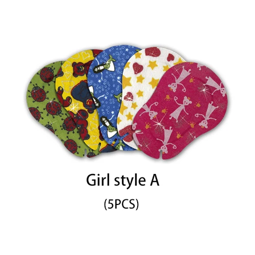 New Children's Color Squint Amblyopia Eye Patch Eye Full Cover Opaque Child Amblyopia Training Orthoptic Eyeshade Large Pattern - Цвет: 5pcs Girl style A