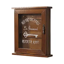 

Accessories Home Decor Craft Retro Gifts Cabinet European Style Entrance Wooden Mail Storage Key Holder Box Wall Mounted