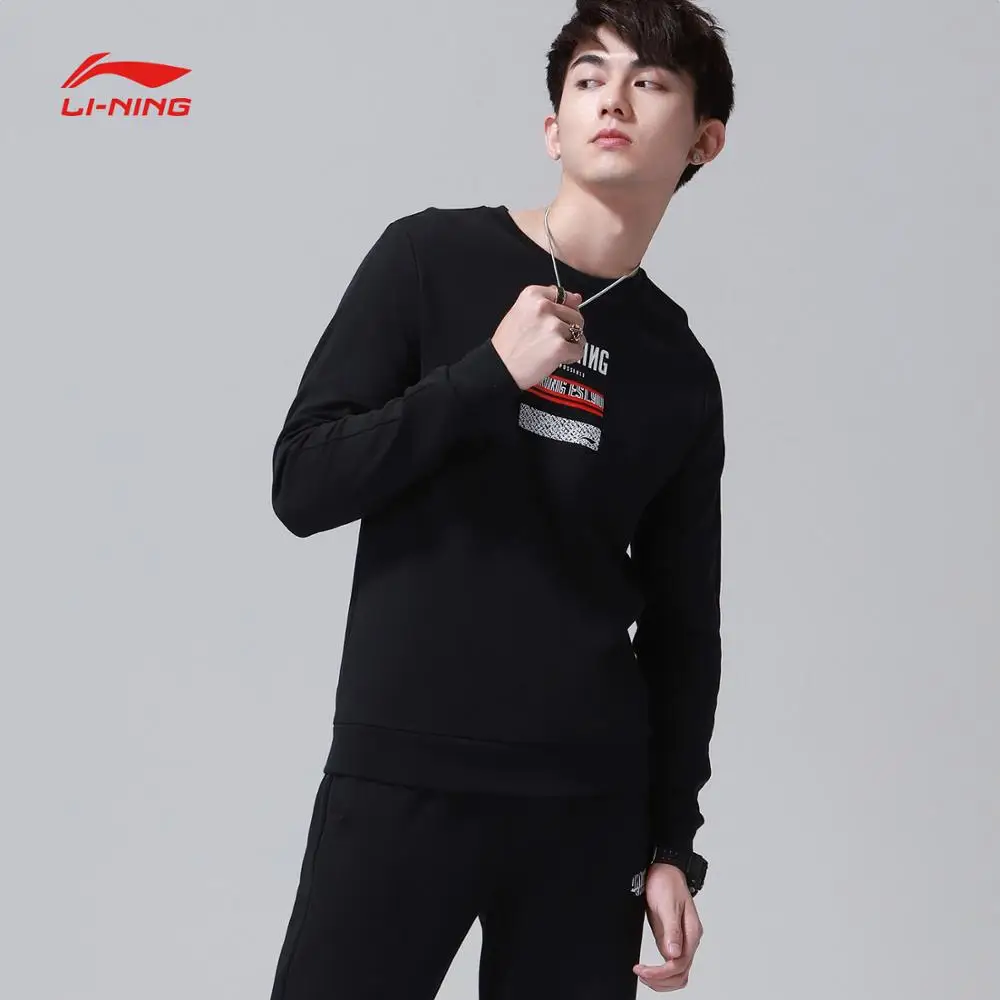 

Li-Ning Men The Trend Sweater Regular Fit Comfort 87% Cotton 13% Polyester LiNing Sports Sweater Tops AWDN755 CJAS18
