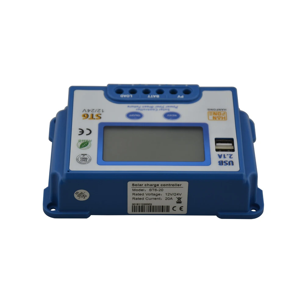 Controlador de Carga 20a 10a 12v 24v Solar Automático Pwm Controladores Lcd Dupla Usb 5v Saída Painel Regulador Fotovoltaico 60a - 50a 40a 30a Cheap Controladores solares