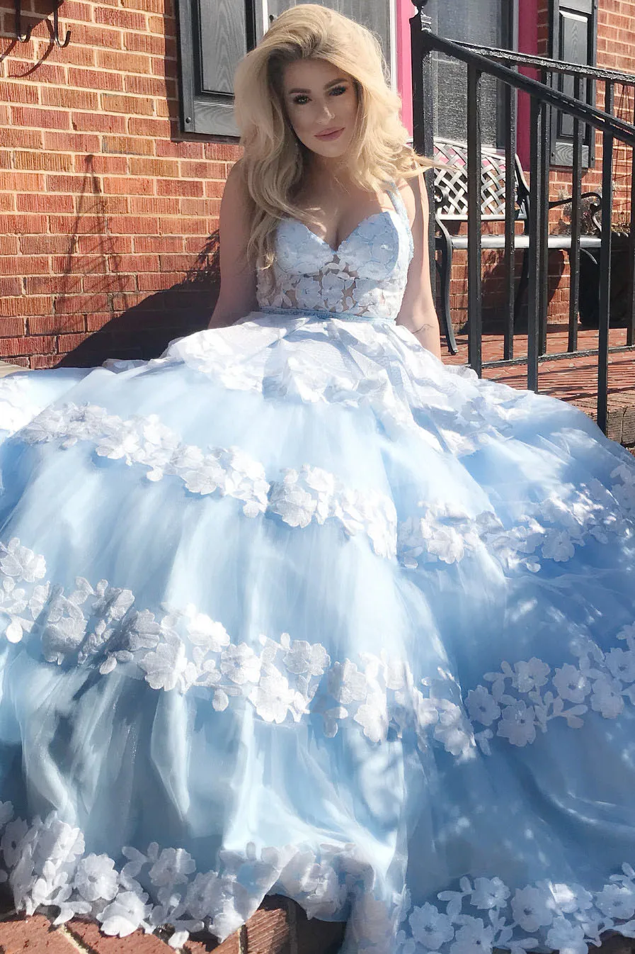

Sexy Lace Tulle Prom Gown New Design Floor Length Evening Dress