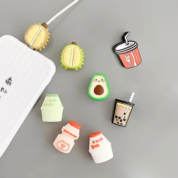 

Funny Fruit Cartoon Cable Protector Data Line Cord Protective Cases Cable Winder Cover accessories For iPhone USB Charging Cable
